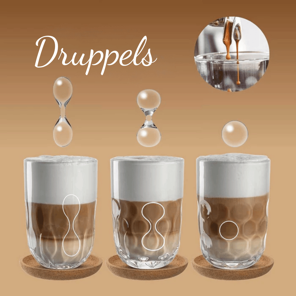 Leonardo Latte Macchiato Glas - Gocce Tre - 390 ml - 2 Styk
