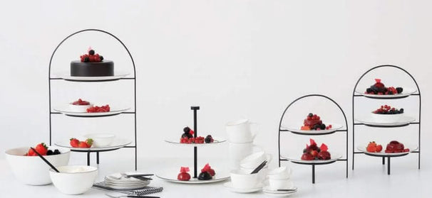 ASA Selection Etagere / Serveertoren A Table - Sort - ø 21 cm - 3-Lags
