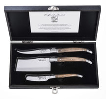 Laguiole Style De Vie Luxury Line Osteskærere Oliventræ 3 - delig