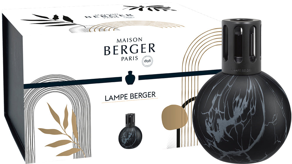 Maison Berger Giftset - Duftlampe Marbrure - Sort
