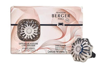 Maison Berger Autoparfum / Autodiffuser Coralie Silver - Lady Flower - Med Genopfyldning