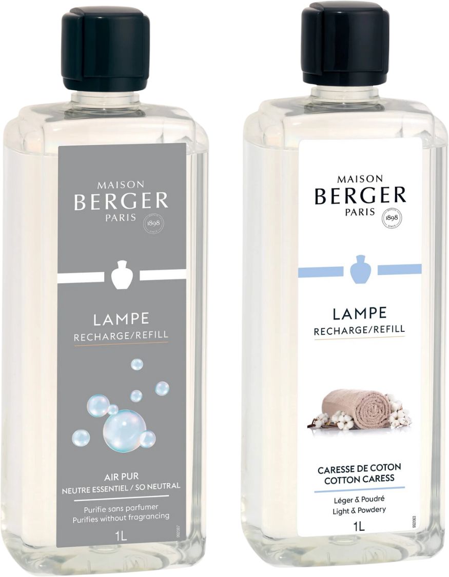 Maison Berger Navulling - til duftlampe - So Neutral + Cotton Caress - 2 x 1 liter