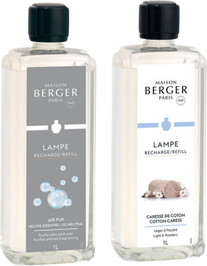 Maison Berger Navulling - til duftlampe - So Neutral + Cotton Caress - 2 x 1 liter