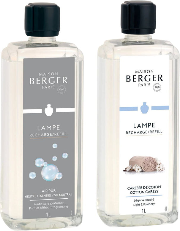 Maison Berger Navulling - til duftlampe - So Neutral + Cotton Caress - 2 x 1 liter