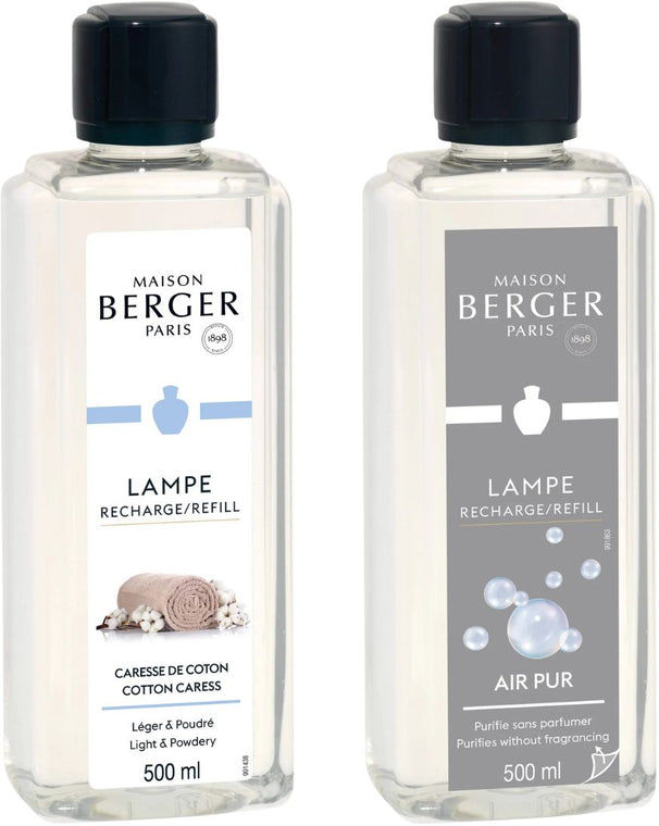 Maison Berger Navulling - til duftbrænder - So Neutral + Cotton Caress - 2 x 500 ml