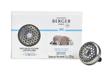 Maison Berger Autoparfum / Autodiffuser Silver - Cotton Caress - Med Genopfyldning