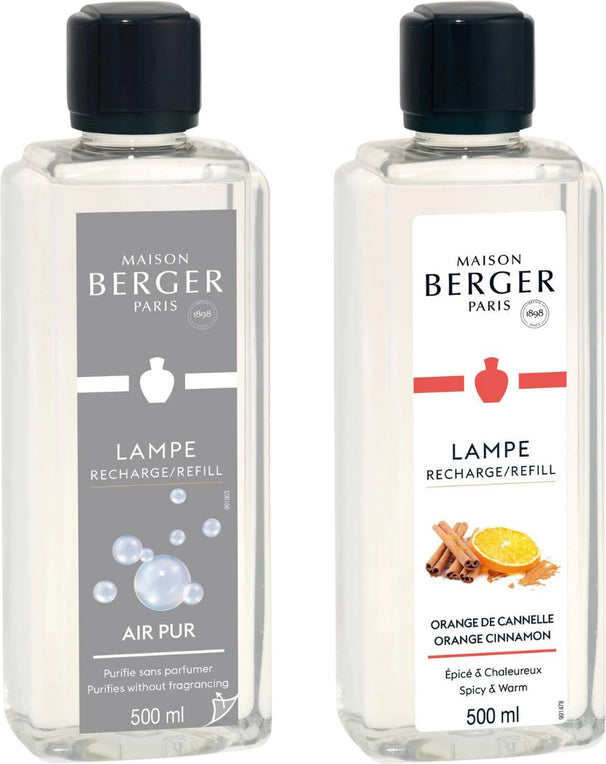 Maison Berger Navulling - til duftlampe - So Neutral + Orange Cinnamon - 2 x 500 ml