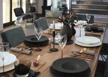 Villeroy & Boch Serviesset Manufacture Rock - Hvid 12-delt / 4 personer - 4 middagstallerkener, 4 morgenmadstallerkener & 4 pastatallerkener