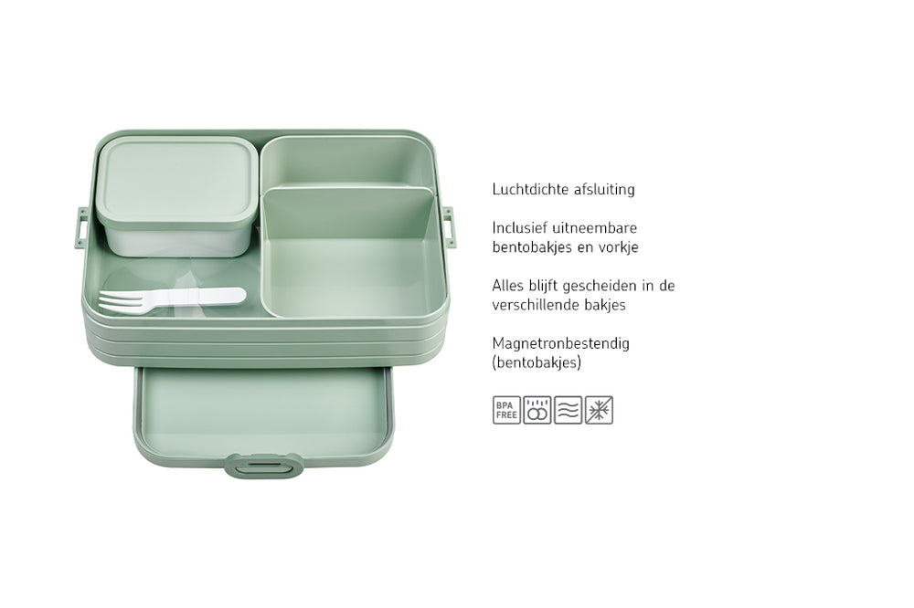Mepal Madkasse / Lunchbox Take a Break Nordic Sage Large - med 2 Bentobakker