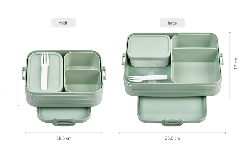 Mepal Madkasse / Lunchbox Take a Break Nordic Sage Large - med 2 Bentobakker