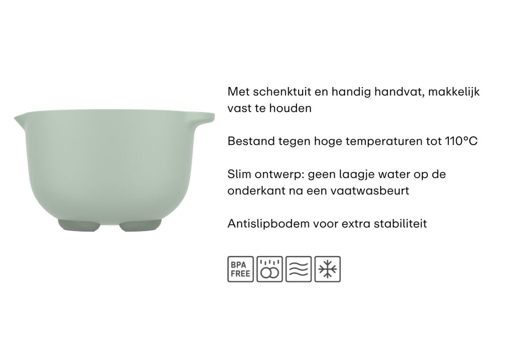Mepal Beslagkomset Chef It Nordic Sage 3-delt - Beslagkom 1,5 & 3 liter + Spatel