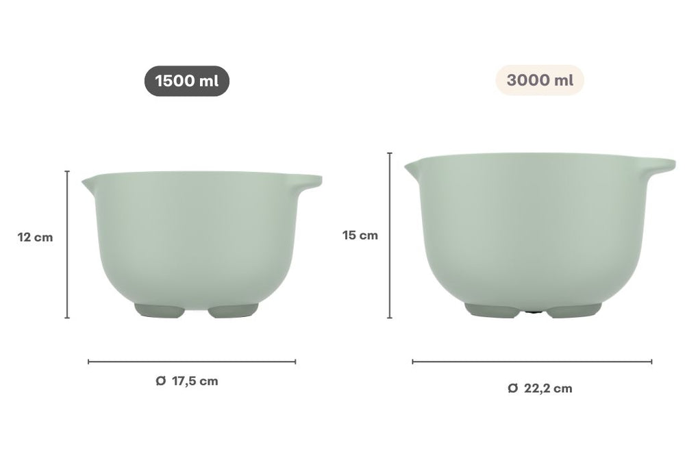 Mepal Beslagkomset Chef It Nordic Sage 3-delt - Beslagkom 1,5 & 3 liter + Spatel