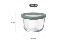 Mepal Glas Opbevaringsboks Cirqula Nordic Sage Rund - 1 liter