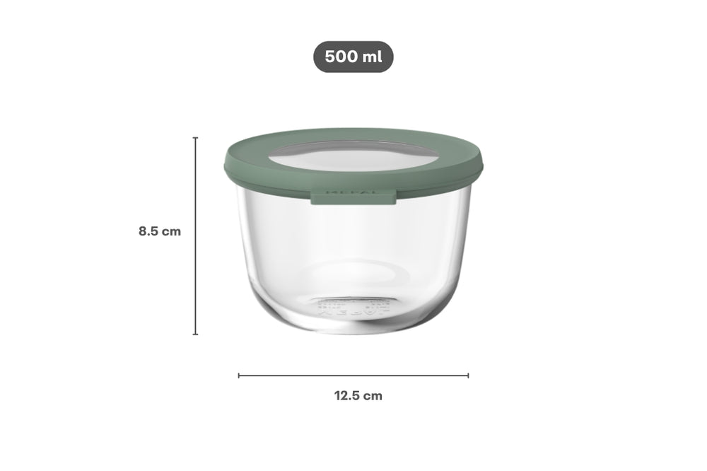Mepal Glas Opbevaringsboks Cirqula Nordic Sage Rund - 500 ml