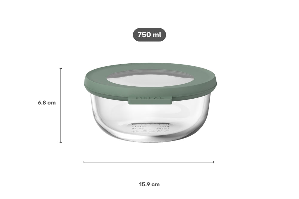 Mepal Glas Opbevaringsboks Cirqula Nordic Sage Rund - 750 ml