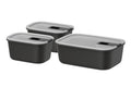 Mepal Opbevaringsbokse EasyClip Nordic Black 3-delt - 2x 450 ml + 1 liter