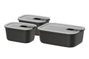 Mepal Opbevaringsbokse EasyClip Nordic Black 3-delt - 2x 450 ml + 1 liter