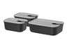Mepal EasyClip opbevaringsbokse Nordic Black 3-delt - 2x 700 ml + 1,5 liter