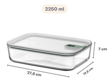 Mepal Ovnsskål / Lasagneskål med låg EasyClip Nordic Sage - Glas - 2,25 liter