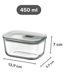Mepal Glas Opbevaringsboks EasyClip Nordic Sage - 450 ml