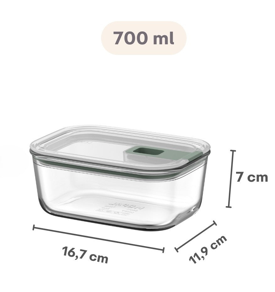 Mepal Glas Opbevaringsboks EasyClip Nordic Sage - 700 ml