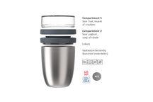 Mepal Thermos Yoghurtbeholder / Lunchpot Ellipse Nordic Sage - 500 ml + 200 ml