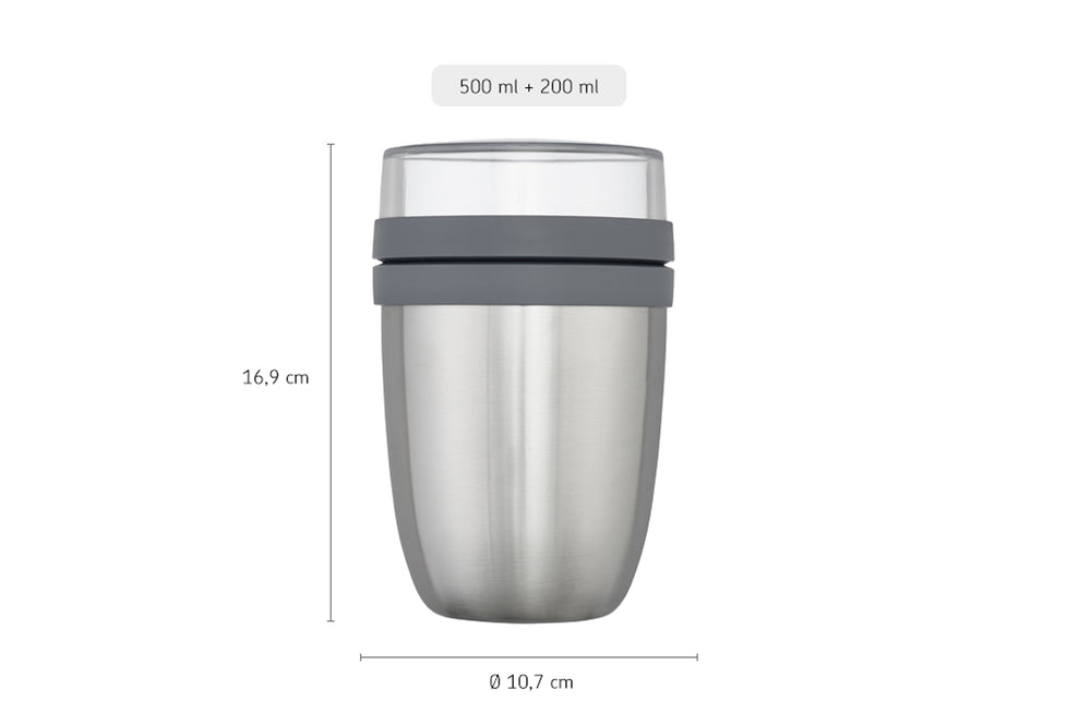 Mepal Thermos Yoghurtbeholder / Lunchpot Ellipse Nordic Sage - 500 ml + 200 ml