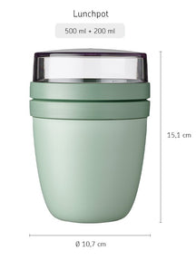 Mepal Yoghurtbeholder / Lunchpot Ellipse Vivid Mauve - 500 ml + 200 ml