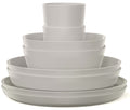 Mepal Serviesset Silueta Nordic White 8-delt / 2 personer - 2 tallerkener, 2 dybe tallerkener, 2 skåle og 2 kopper