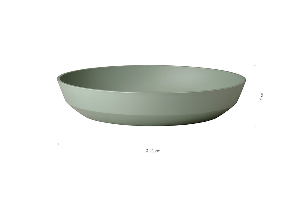 Mepal Serviesset Silueta Nordic White 8-delt / 2 personer - 2 tallerkener, 2 dybe tallerkener, 2 skåle og 2 kopper