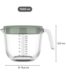 Mepal Glas Målebæger Chef It Nordic Sage - med Låg - 1 liter