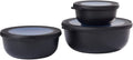Mepal Opbevaringsbokse Cirqula Nordic Black Rund 3-delt - 350 ml + 750 ml + 1,25 liter
