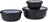 Mepal Opbevaringsbokse Cirqula Nordic Black Rund 3-delt - 350 ml + 750 ml + 1,25 liter