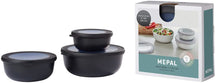 Mepal Opbevaringsbokse Cirqula Nordic Black Rund 3-delt - 350 ml + 750 ml + 1,25 liter