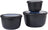 Mepal Opbevaringsbokse Cirqula Nordic Black Rund 3-delt - 500 ml + 1 liter + 2 liter