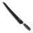 Messermeister Brisketmes Vleesmes Gekarteld Avanta BBQ 25 cm met zwart titanium lemmet, vrijstaand op witte achtergrond