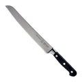 Messermeister Broodmes Meridian Elite 23 cm met zwart heft, vrijstaand op witte achtergrond