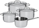 Sola Pannenset Mirage 4-Delig RVS - Kookpan ø 16, 18, 20 cm & Steelpan ø 16 cm - egnet til alle varmekilder