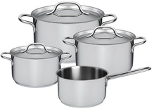 Sola Pannenset Mirage 4-Delig RVS - Kookpan ø 16, 18, 20 cm & Steelpan ø 16 cm - egnet til alle varmekilder
