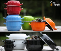 Cosy & Trendy Mosselpan - Sort - ø 20 cm / 3.3 liter - emaljeret non-stick belægning