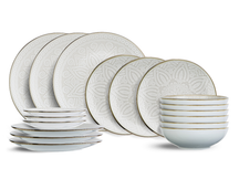 Cosy & Trendy Serviesset Murano 18-delig / 6 personer - 6 dinerborden, 6 ontbijtborden og 6 dybe borden