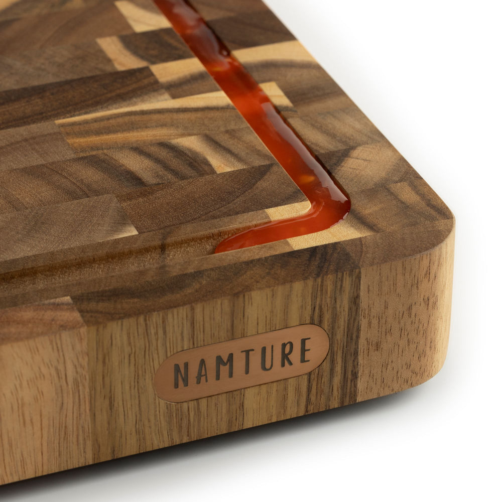 Namture Snijplank Acacia M - 28 x 18 cm - Houten Snij- en Bereidingsplank
