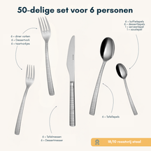 Sola Bestikssæt Bali - 18/10 RVS - 50 dele / 6 personer