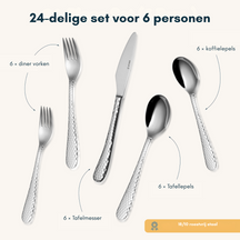 Sola Bestekset Lima - 18/10 RVS - 24 delig / 6 personer