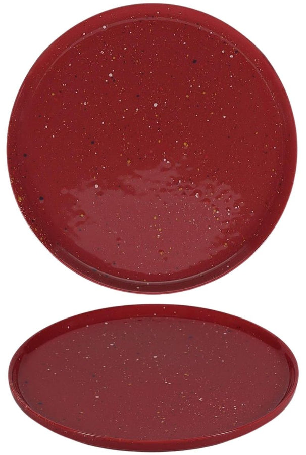 ONA Dinerborden Fika Burgundy ø 25 cm - 4 Stuks