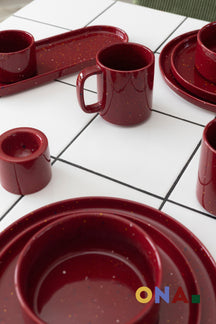 ONA Mokken Fika Burgundy 330 ml - 4 stuks