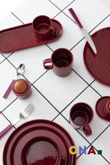 ONA Mokken Fika Burgundy 330 ml - 4 stuks