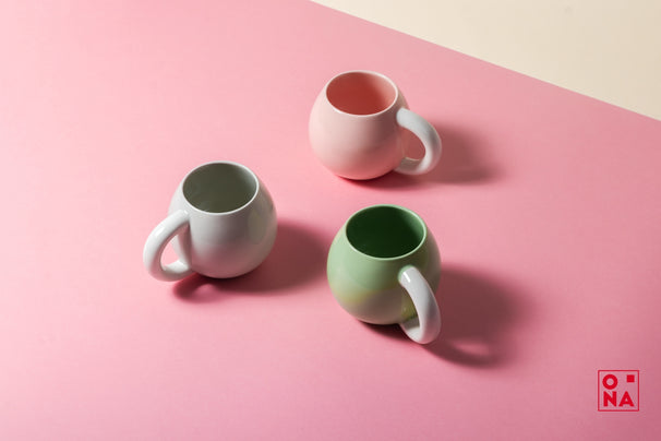ONA Beker - Koffiemok - Lola - Rund - Rosa - 330 ml