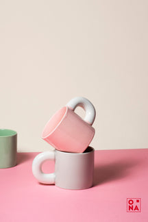 ONA Beker - Koffiemok - Lola - Rund - Rosa - 330 ml