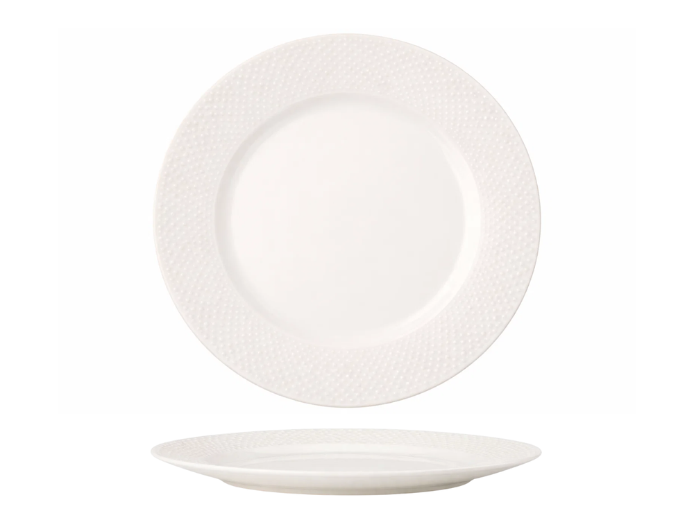 Cookinglife Morgenmadstallerkener / Desserttallerkener - CampVibe - Outdoor - Plast - Brudsikker - Hvid ø 21 cm - 4 Stykker